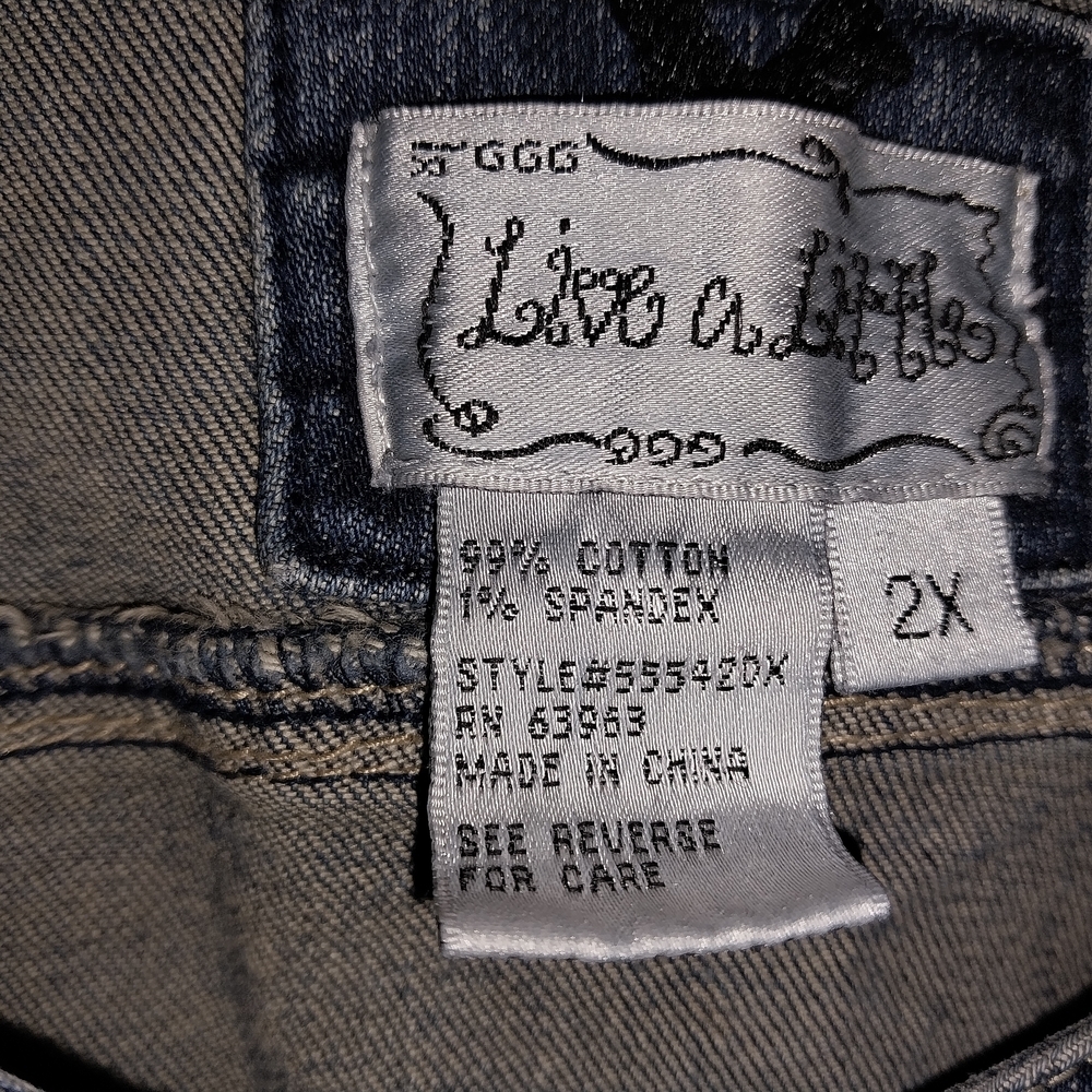 Live a Little Vintage Women's Blue Denim Jacket with Brass Button - Picture 6 of 8
